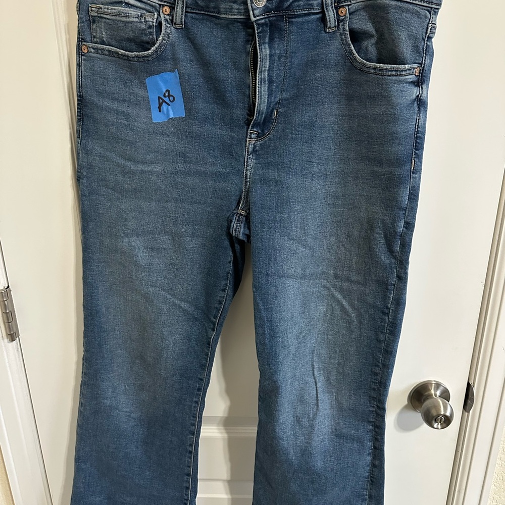 American Eagle Outfitters High Rise Kickboot Crop Jeans